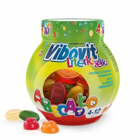 Vibovit Literki Żelki, dla dzieci od 4 lat, smak owocowy, 50