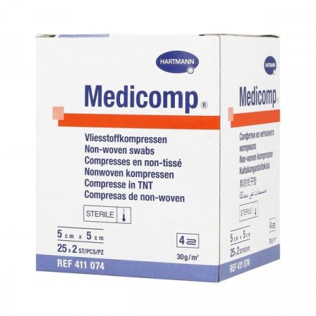 Kompresy MEDICOMP 5cmX5cm 2x25 szt.