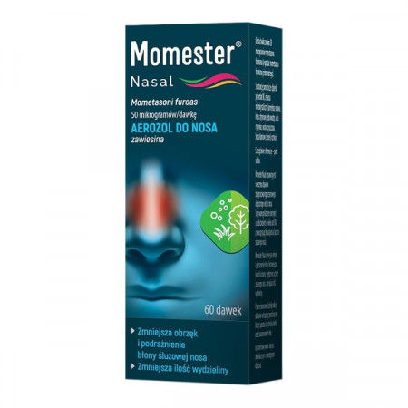 Momester Nasal, 50 mcg/dawkę, aerozol do nosa, 60 dawek