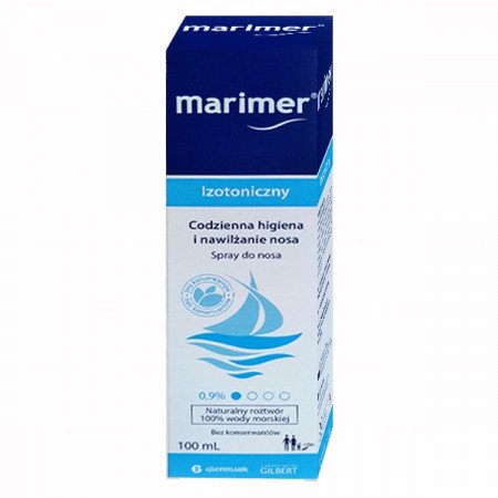 MARIMER Izotoniczna woda morska, spray do nosa 100 ml