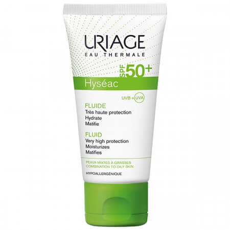 URIAGE HYSEAC Fluid p/słon. na trądzik SPF50+ 50ml