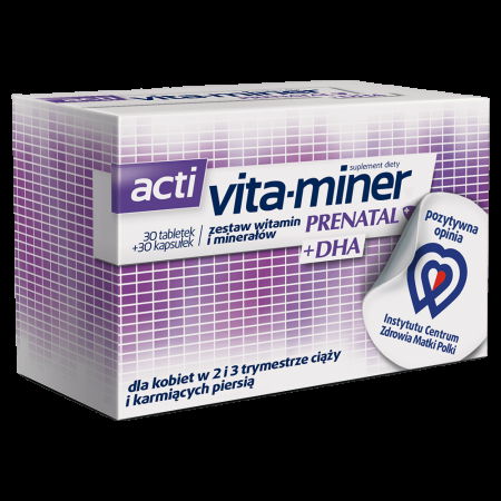 Acti Vita-miner Prenatal+DHA 30 tabl. + 30 kaps.